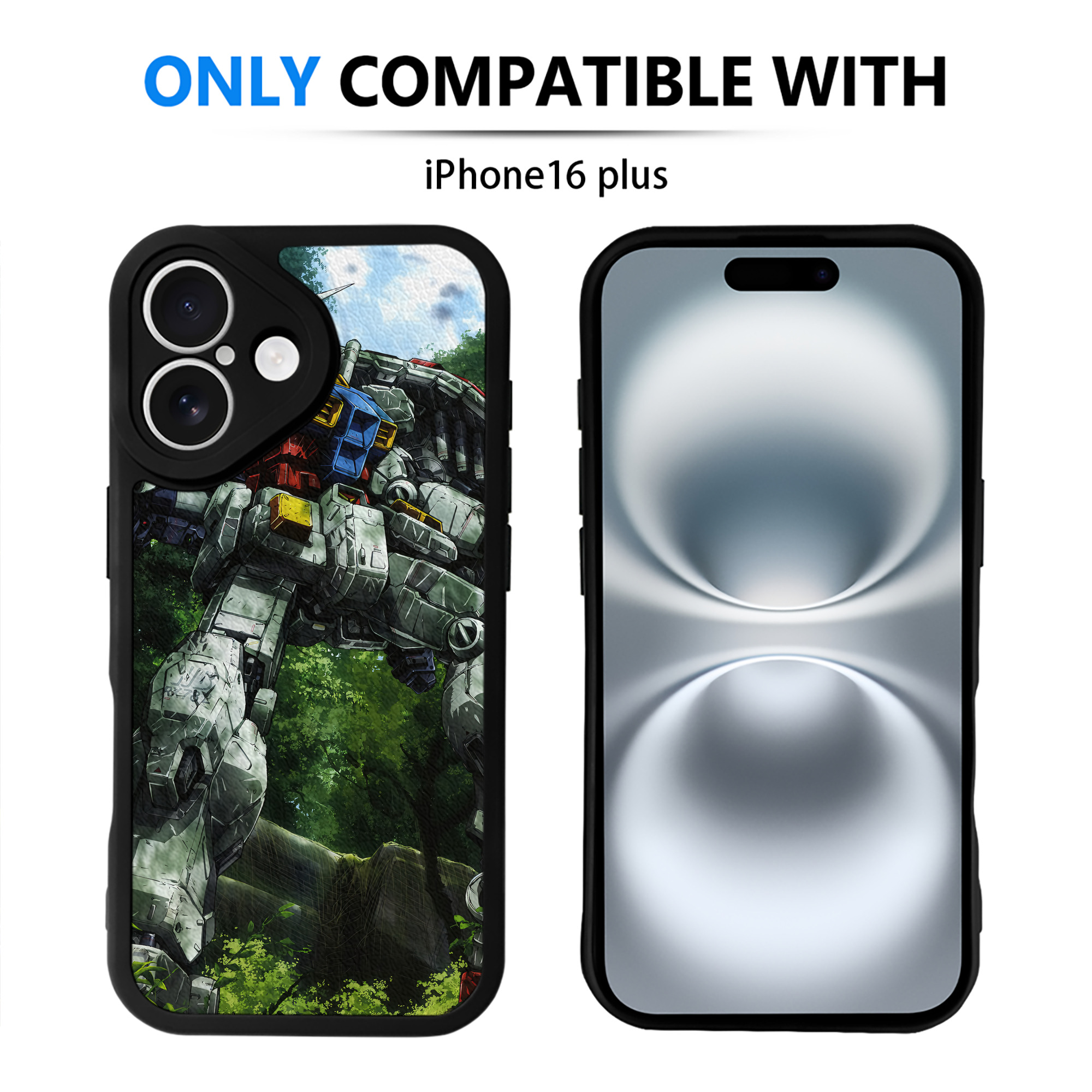 （画像用） 機動戦士ガンダム Mobile Suit Gundam 【iPhone 16シリーズ対応】シリコンスマホケース（レザー調） 材質：シリコン